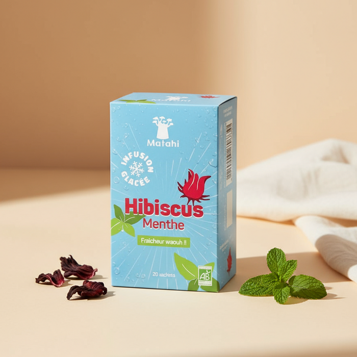 Infusion glacée Hibiscus Menthe