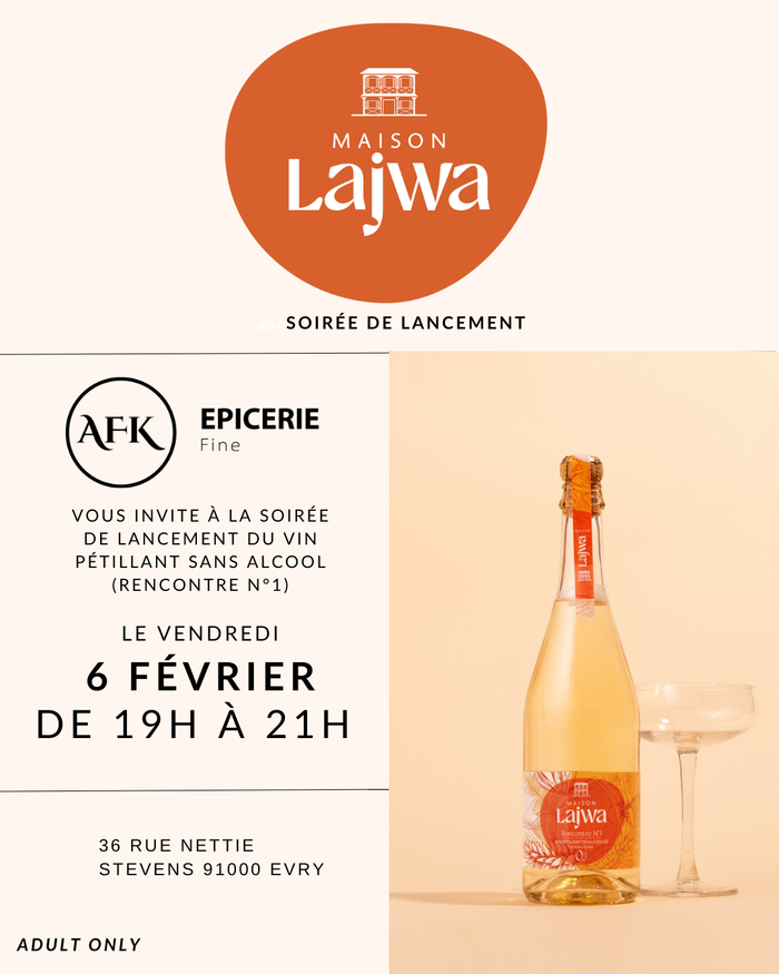 Invitation soirée de lancement - Vin pétillant sans alcool