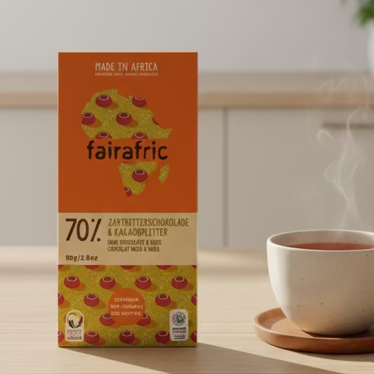 Fairafric - Chocolat Noir 70% Eclat de Cacao - 80g